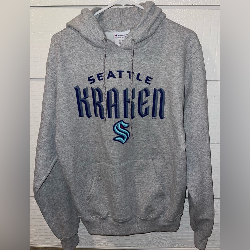 Champion Seattle Kraken Men’s Grey Hoodie Size Small